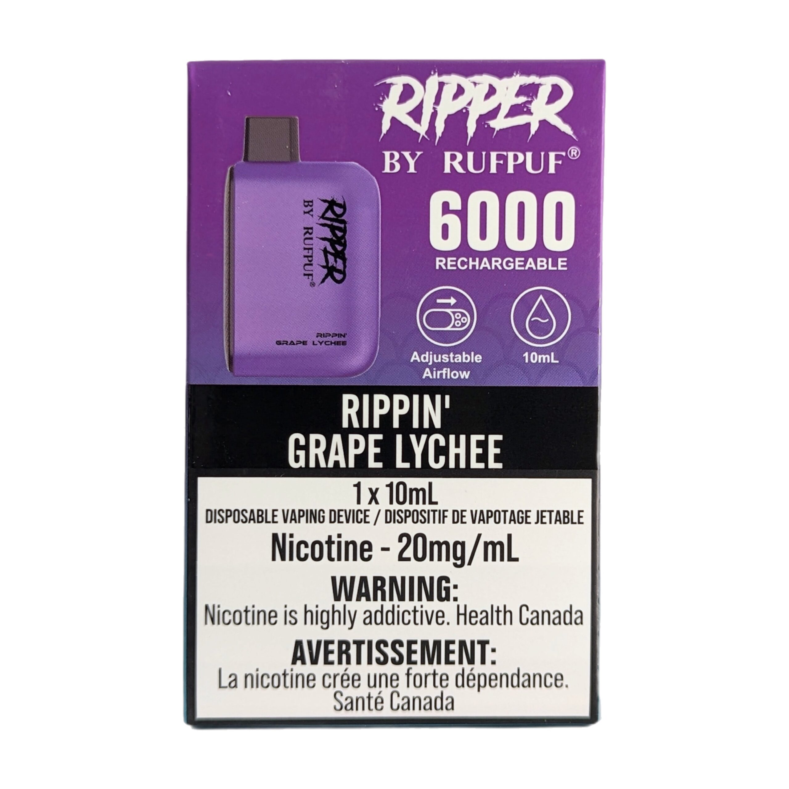 rufpuf ripper 6000 disposable rippin' grape lychee rufpuf ripper 6000 disposable rippin' grape lychee