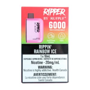 rufpuf ripper 6000 disposable rippin' rainbow ice