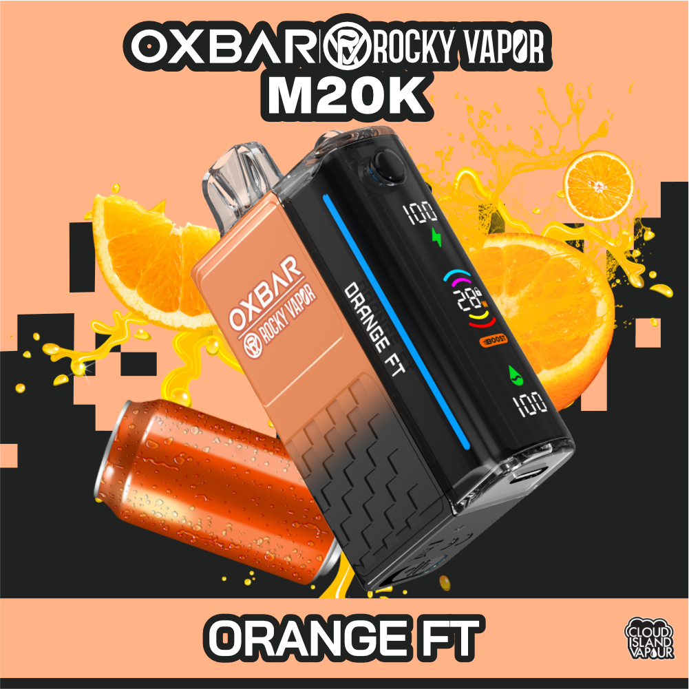rocky vapor oxbar m20k disposable vape orange ft rocky vapor oxbar m20k disposable vape orange ft