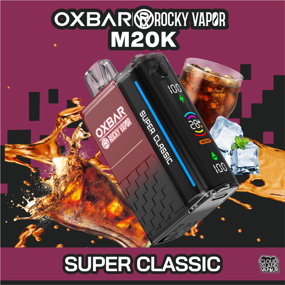 rocky vapor oxbar m20k disposable vape super classic rocky vapor oxbar m20k disposable vape super classic