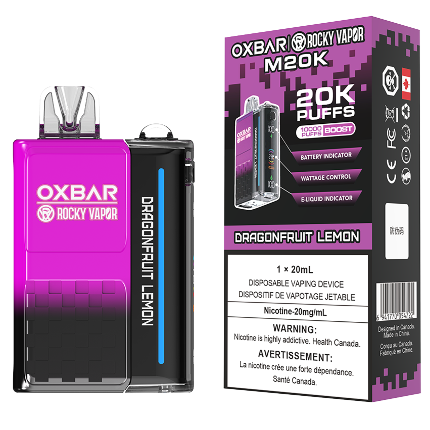 rocky vapor oxbar m20k disposable vape dragonfruit lemon rocky vapor oxbar m20k disposable vape dragonfruit lemon