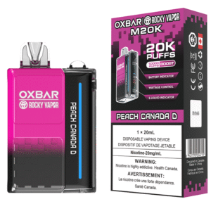 rocky vapor oxbar m20k disposable vape peach canada d