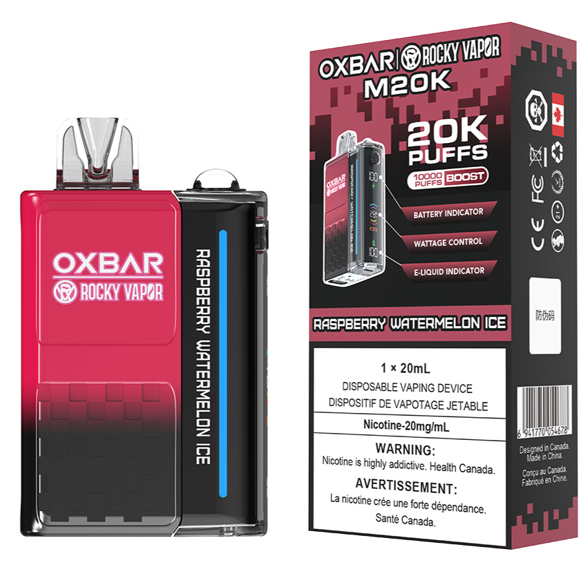 rocky vapor oxbar m20k disposable vape raspberry watermelon ice rocky vapor oxbar m20k disposable vape raspberry watermelon ice