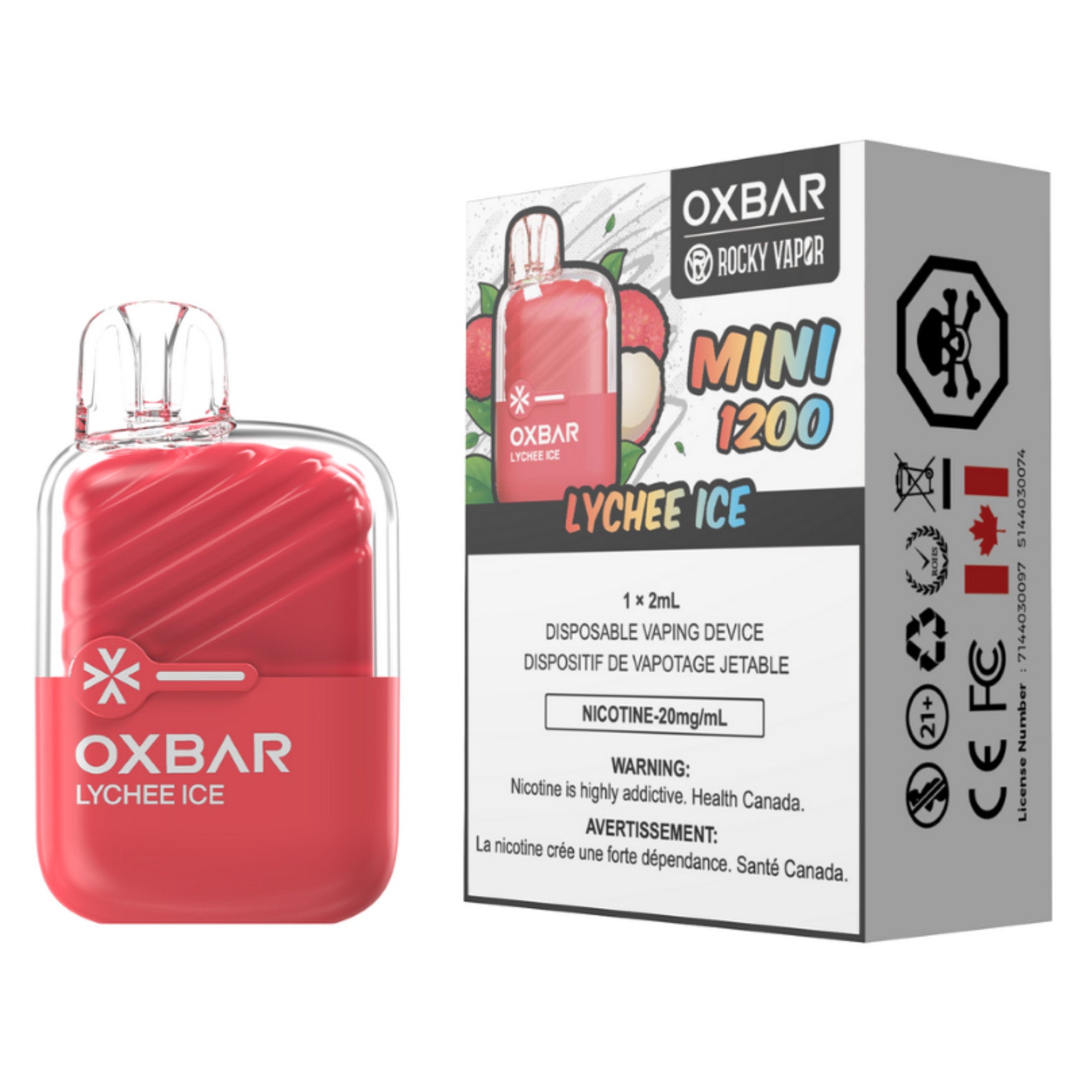 rocky vapor oxbar mini 1200 disposable vape lychee ice rocky vapor oxbar mini 1200 disposable vape lychee ice