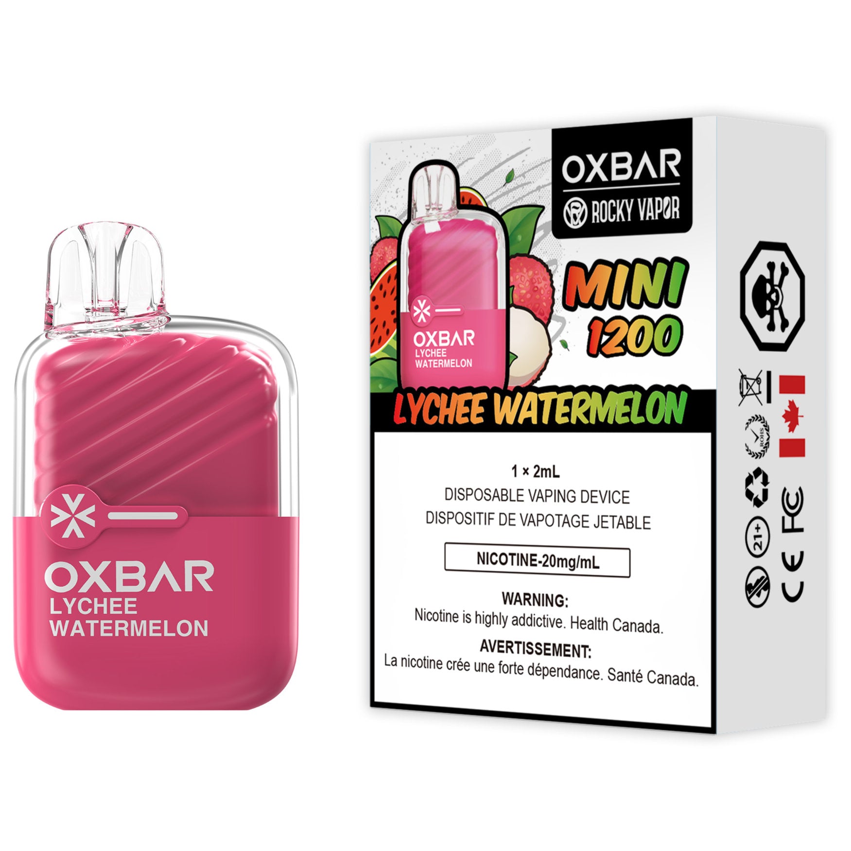 rocky vapor oxbar mini 1200 disposable vape lychee watermelon rocky vapor oxbar mini 1200 disposable vape lychee watermelon