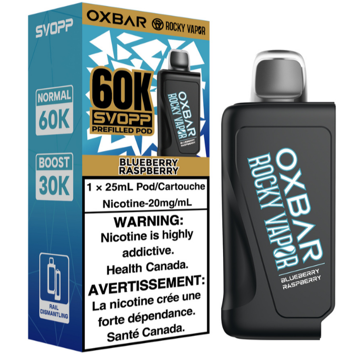 rocky vapor oxbar svopp 60k pod pack blueberry raspberry rocky vapor oxbar svopp 60k pod pack blueberry raspberry