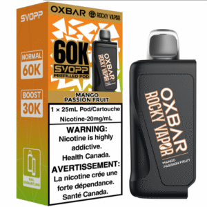 rocky vapor oxbar svopp 60k pod pack mango passion fruit
