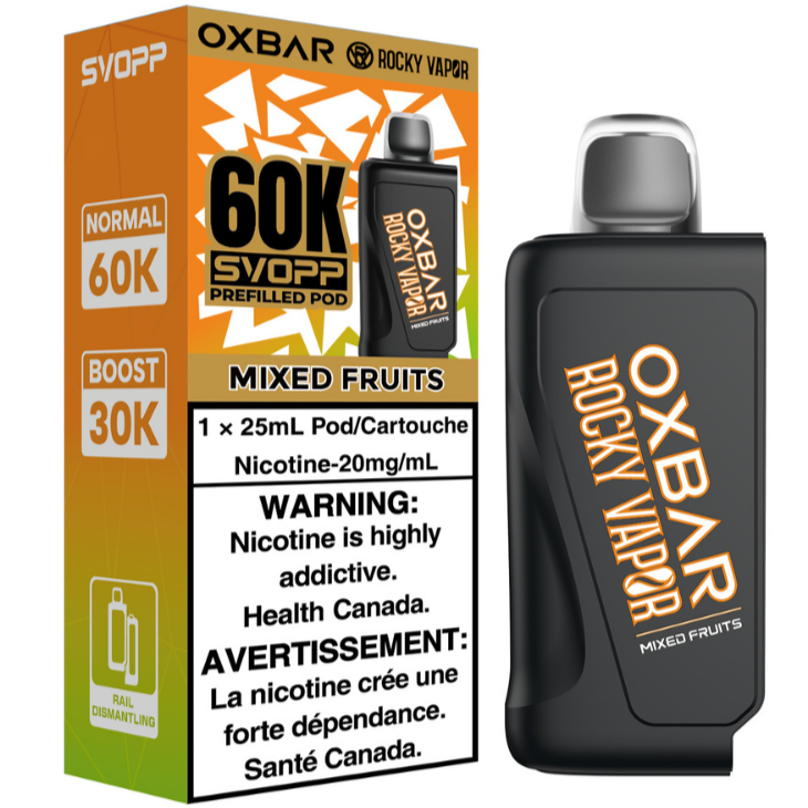 rocky vapor oxbar svopp 60k pod pack mixed fruits rocky vapor oxbar svopp 60k pod pack mixed fruits