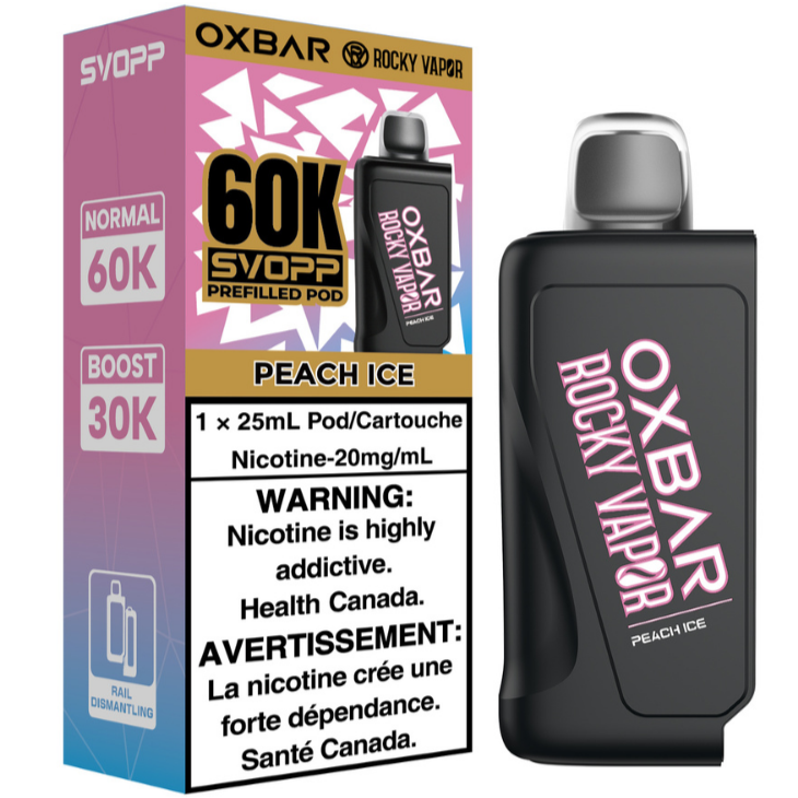 rocky vapor oxbar svopp 60k pod pack peach ice rocky vapor oxbar svopp 60k pod pack peach ice