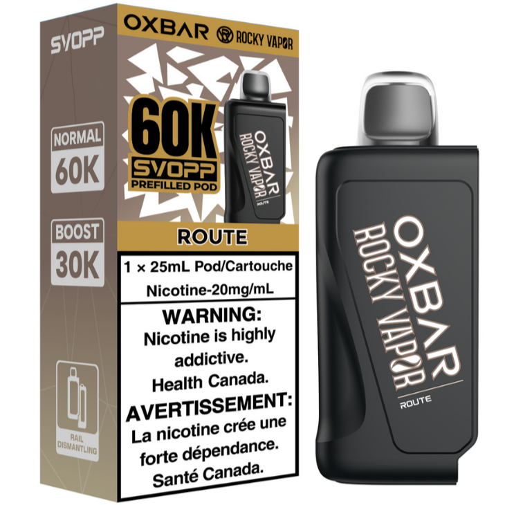 rocky vapor oxbar svopp 60k pod pack route rocky vapor oxbar svopp 60k pod pack route