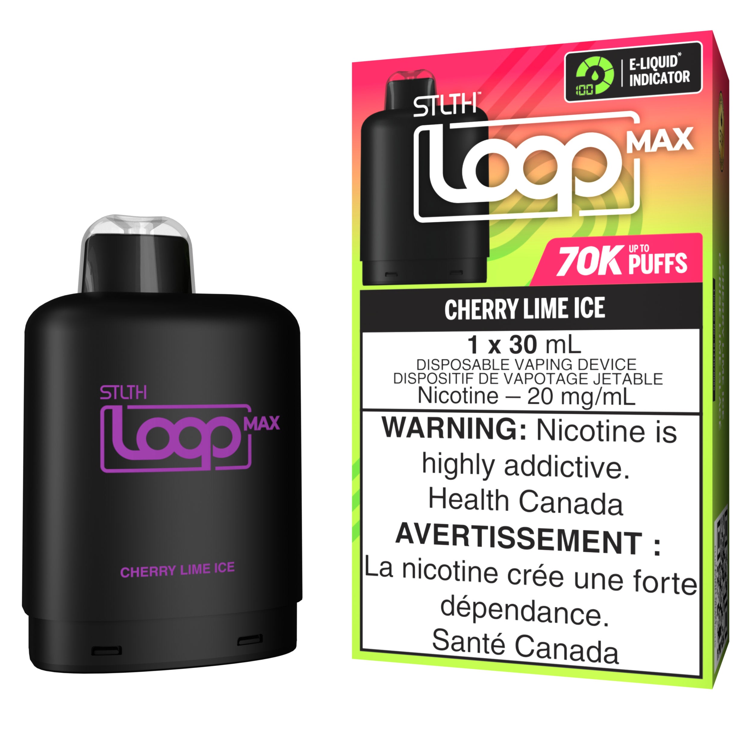 stlth loop max 70k pod pack cherry lime ice stlth loop max 70k pod pack cherry lime ice