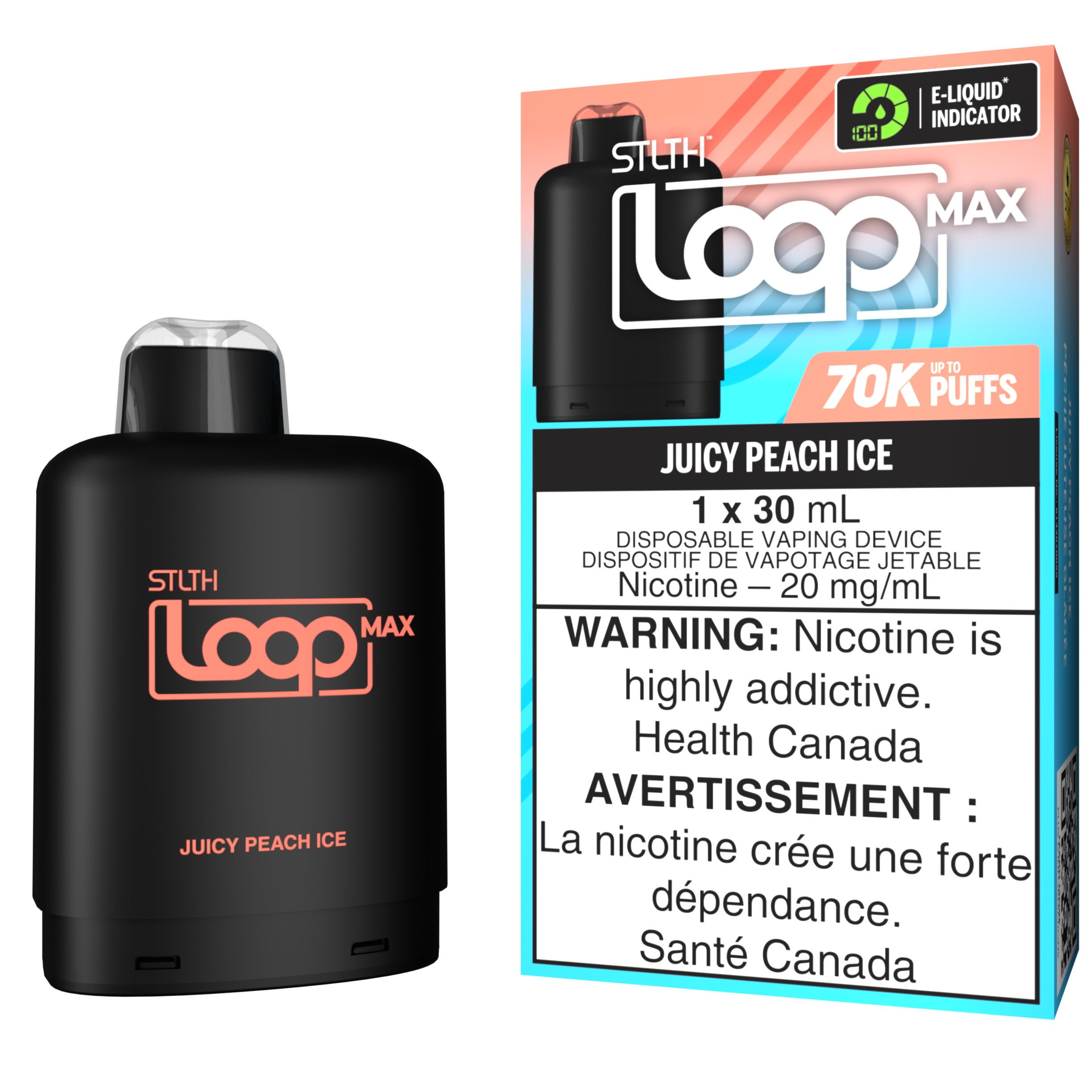 stlth loop max 70k pod pack juicy peach ice stlth loop max 70k pod pack juicy peach ice