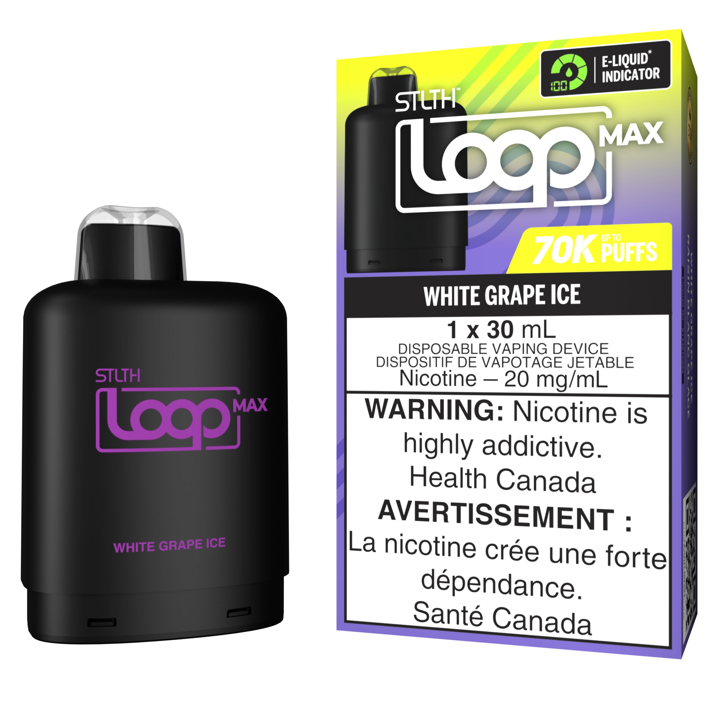 stlth loop max 70k pod pack white grape ice stlth loop max 70k pod pack white grape ice