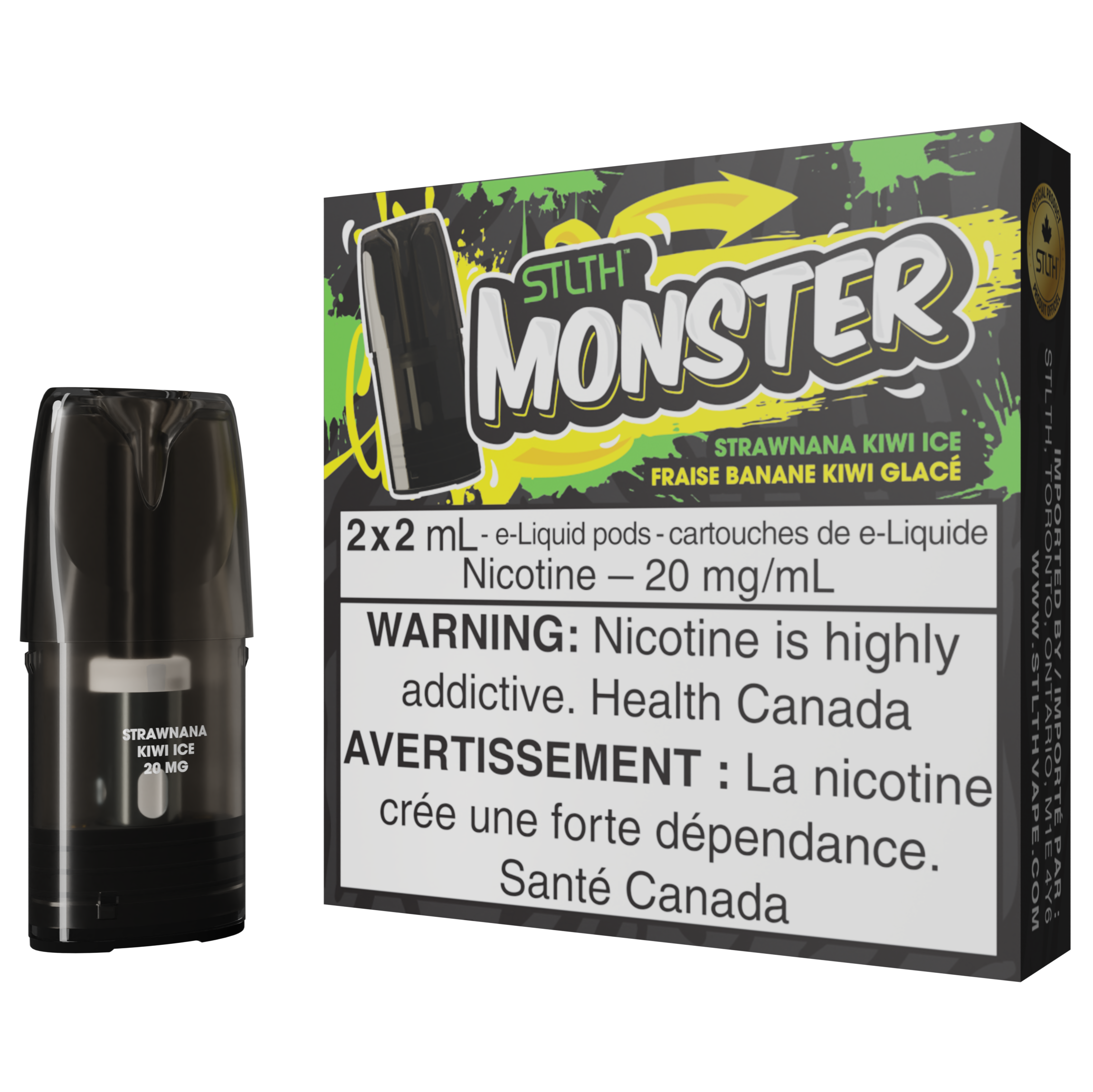 stlth monster pod pack strawnana kiwi ice stlth monster pod pack strawnana kiwi ice