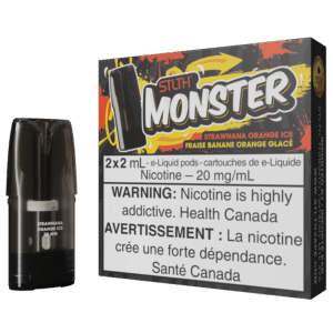 stlth monster pod pack strawnana orange ice
