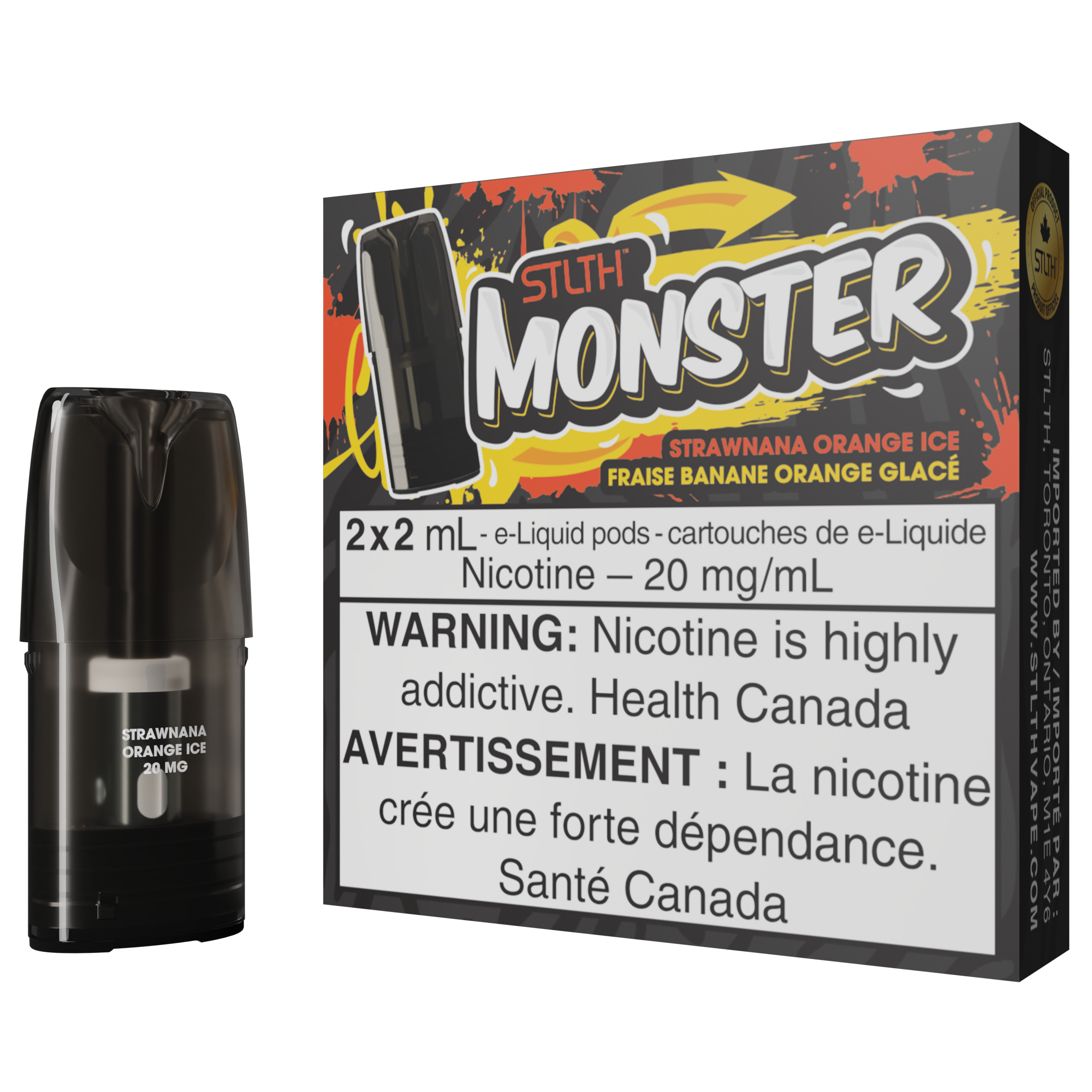 stlth monster pod pack strawnana orange ice stlth monster pod pack strawnana orange ice