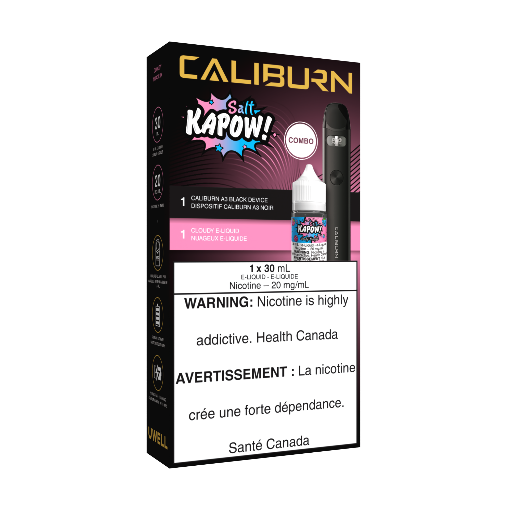 uwell caliburn a3 pod kit and salt e liquid bundle uwell caliburn a3 pod kit and salt e liquid bundle