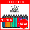 ALFAKHER CROWN BAR – 8000 PUFFS – 10 PACK import placeholder for 68325