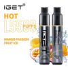 MANGO PASSION FRUIT ICE – IGET HOT – 5500 PUFFS import placeholder for 23848