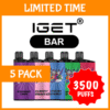 5 PACK – IGET BAR – 3500 PUFFS import placeholder for 26553