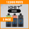 3 PACK – IGET ONE – 12000 PUFFS import placeholder for 81485