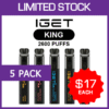 IGET KING – 2600 PUFFS – 5 PACK import placeholder for 69722